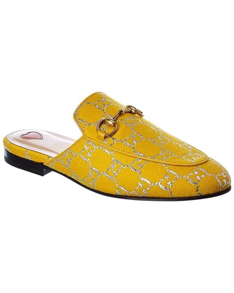 yellow gucci princetown|gucci princetown mules on sale.